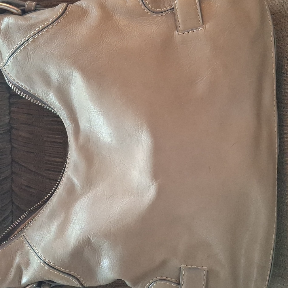 Michael Kors Collection Taupe Leather Shoulder Bag